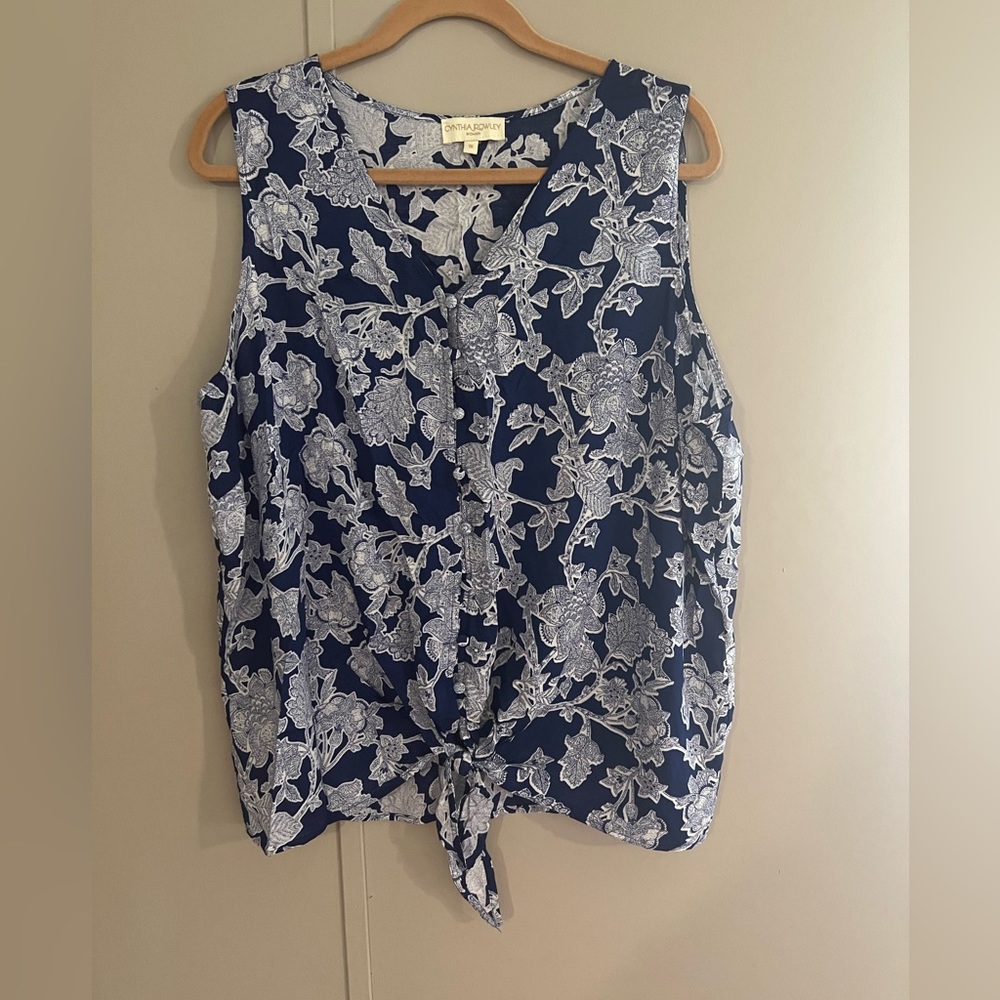 Cynthia Rowley Front Tie Shirt